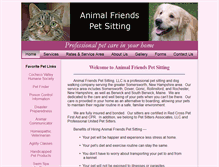 Tablet Screenshot of animalfriendspetsitting.com